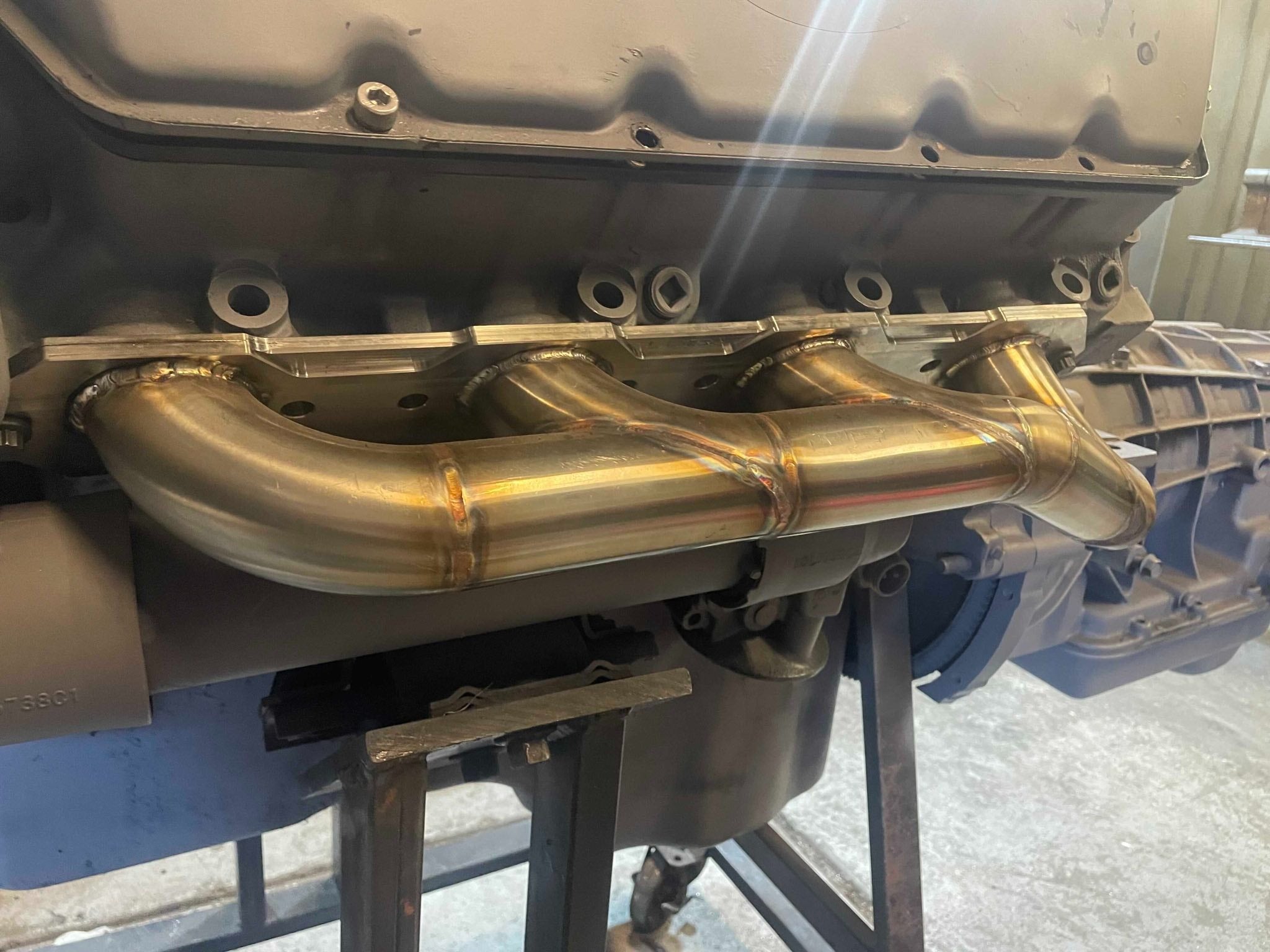Banded Header UltraFlo Billet V-band Header and Bellowed Up Pipes Kit – Ultra Diesel ...
